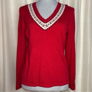 Land’s End Cashmere V Neck Sweater